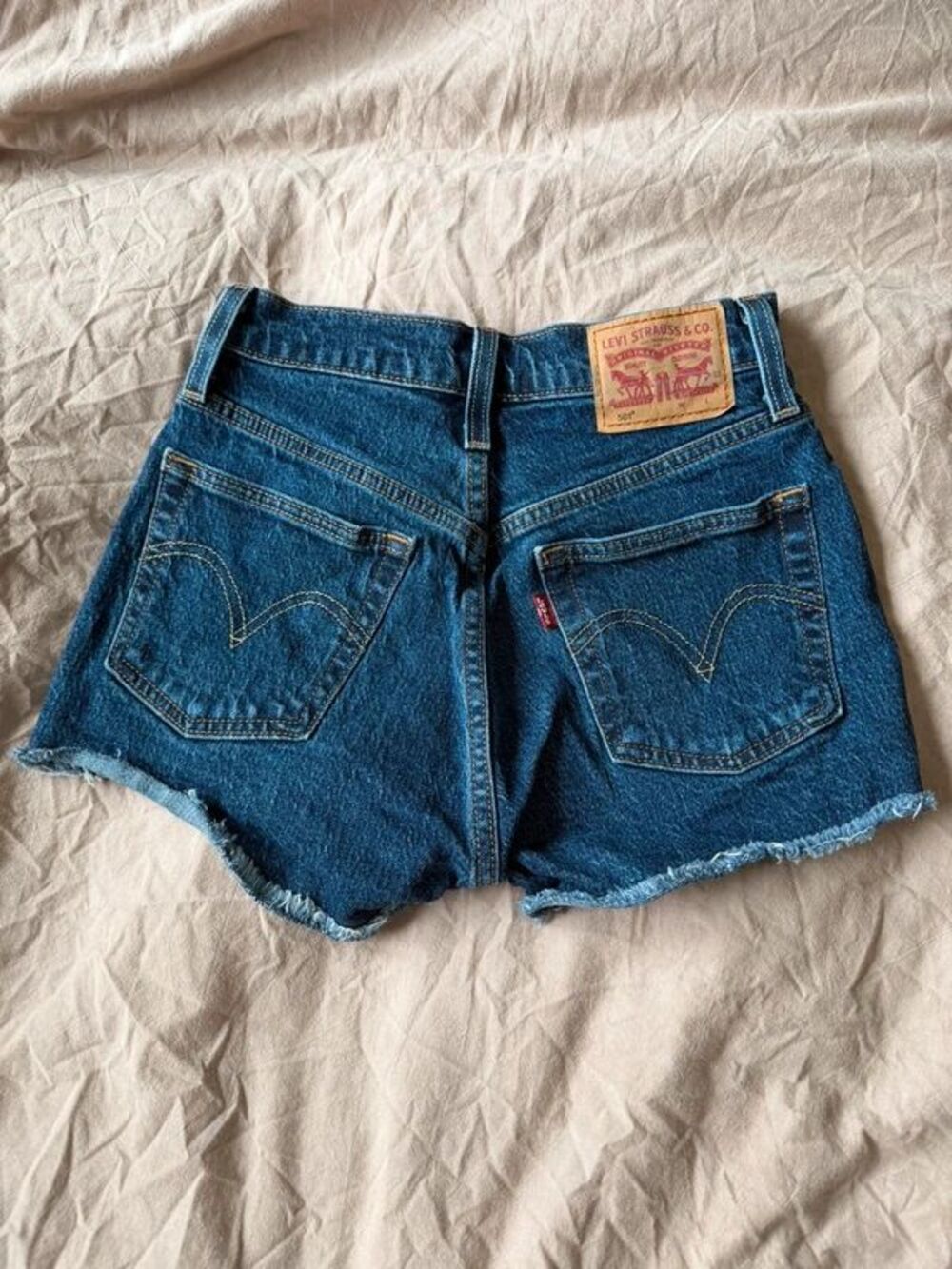 Levi’s Dark Wash Denim Jean Shorts W23